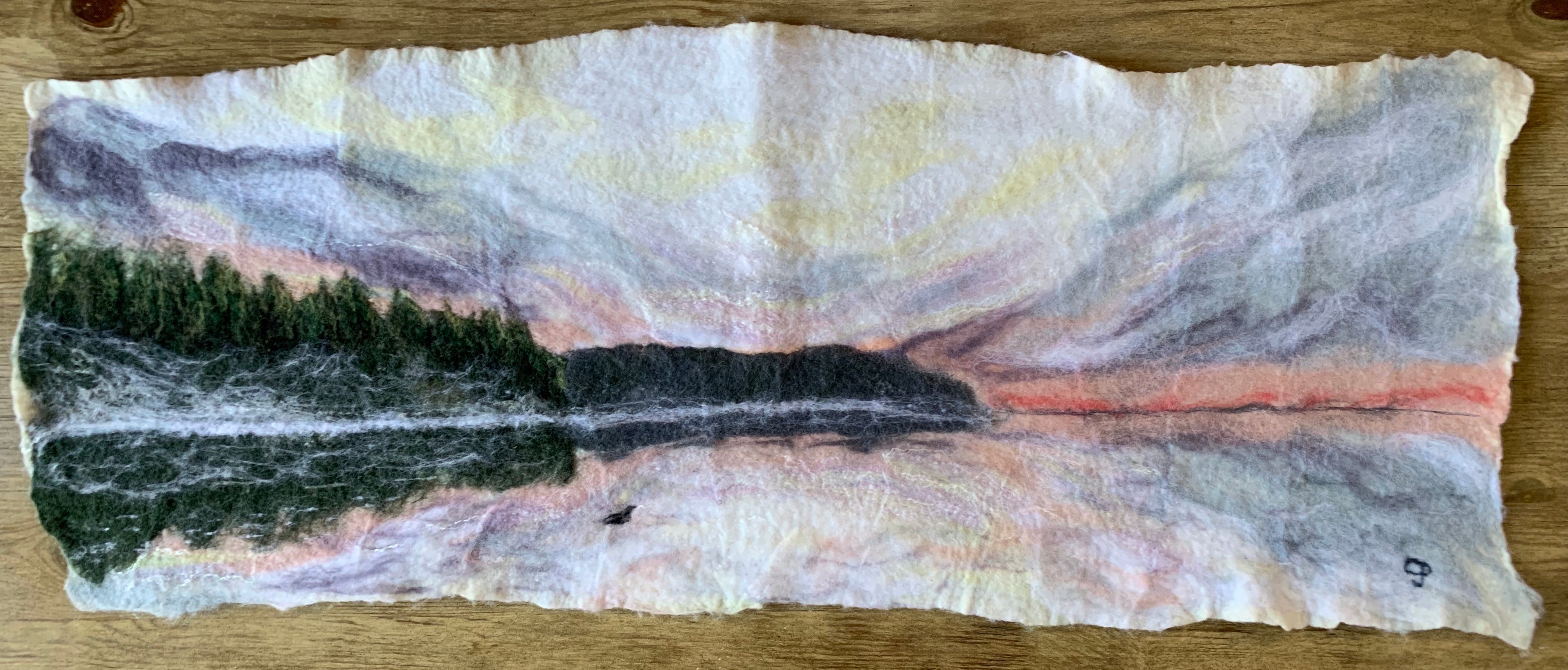 Northern Lullaby - Wet-Felted Table Runner