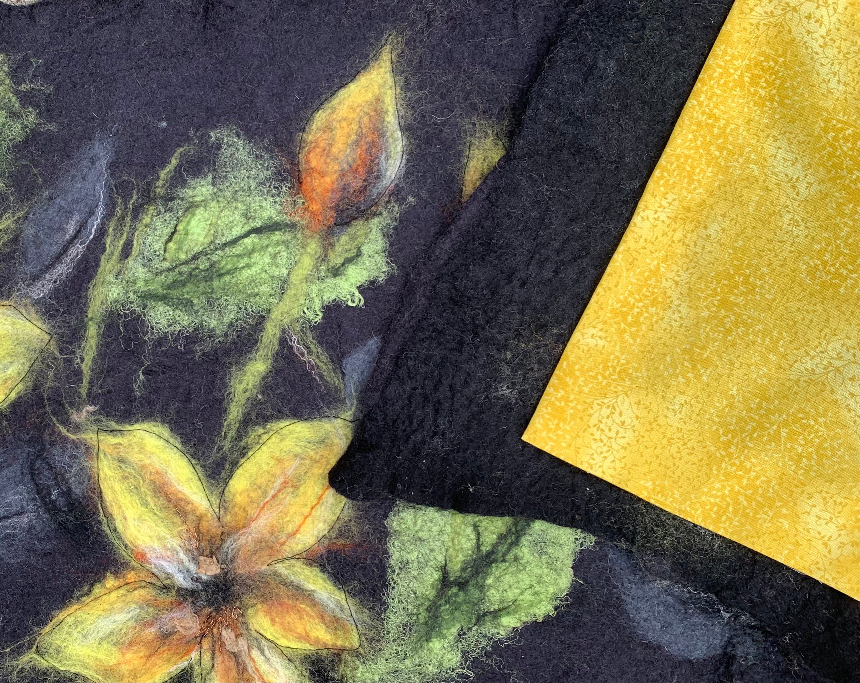 Hello, Yellow - Wet-Felted Table Runner (SOLD)